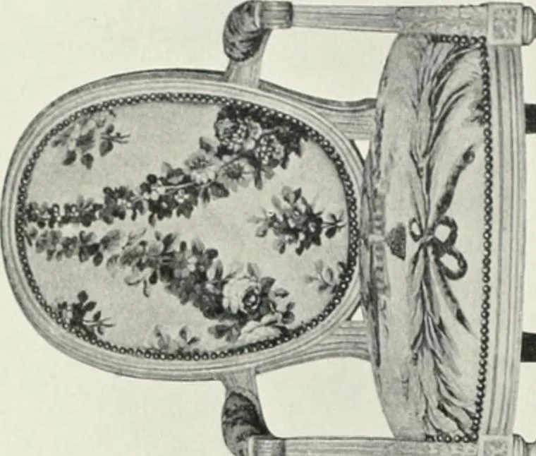 An illustration from Louis XVI furniture, 1913, leaf 266