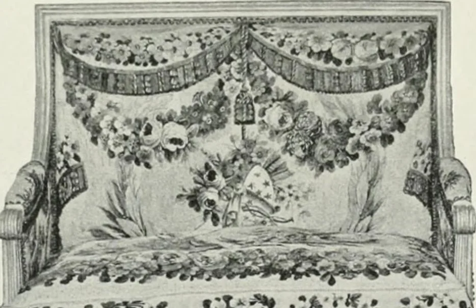 An illustration from Louis XVI furniture, 1913, leaf 266