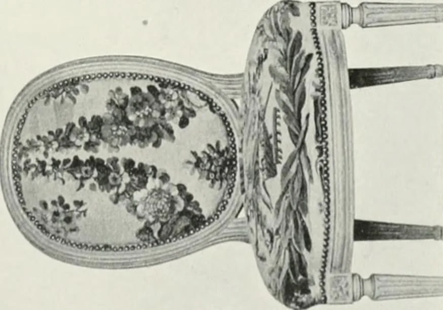 An illustration from Louis XVI furniture, 1913, leaf 266