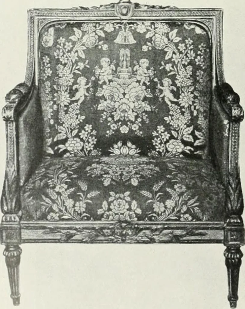 An illustration from Louis XVI furniture, 1913, leaf 267