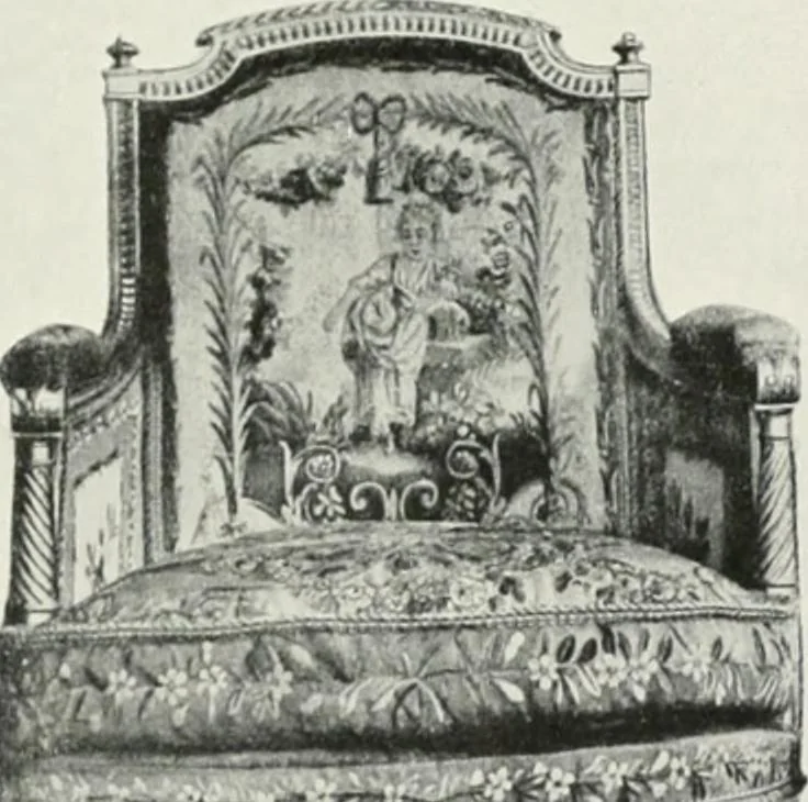 An illustration from Louis XVI furniture, 1913, leaf 268