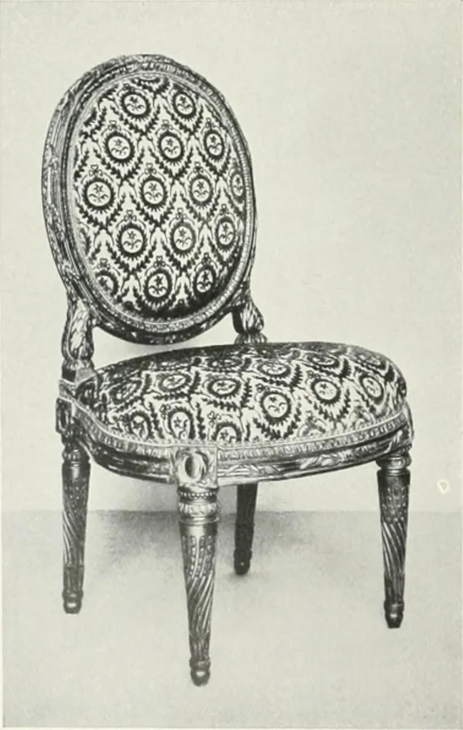An illustration from Louis XVI furniture, 1913, leaf 269