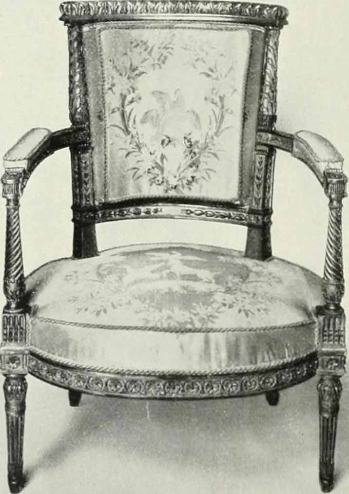 An illustration from Louis XVI furniture, 1913, leaf 269