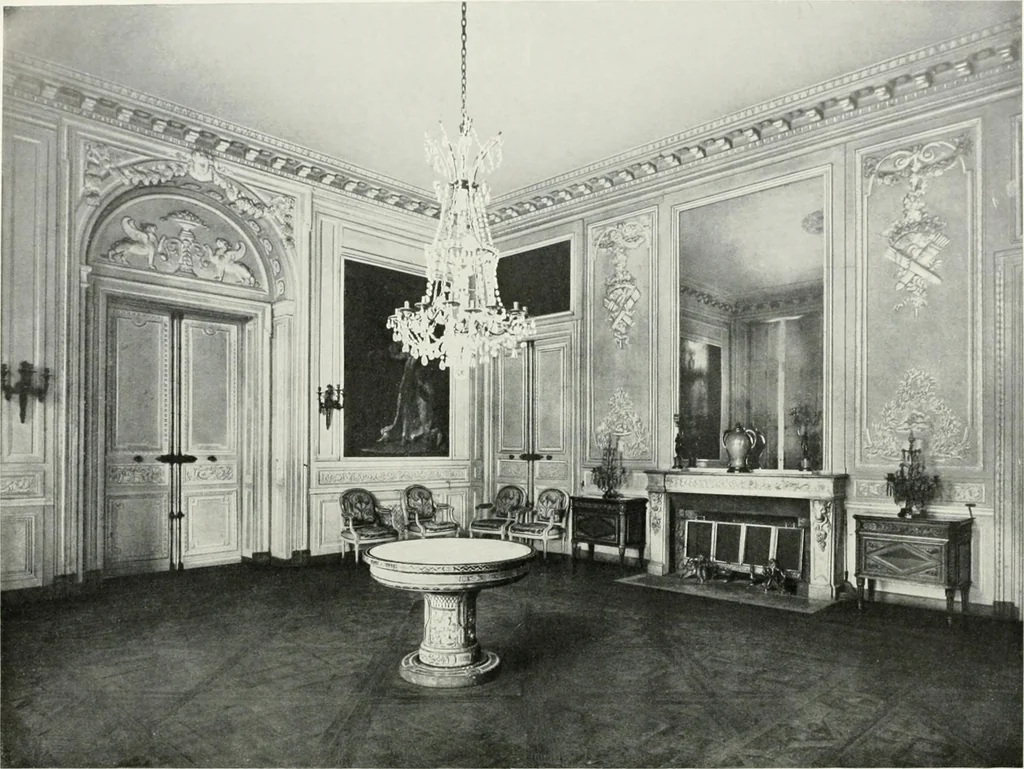 An illustration from Louis XVI furniture, 1913, leaf 27