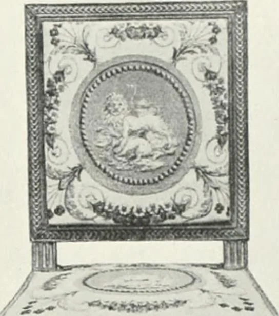 An illustration from Louis XVI furniture, 1913, leaf 270