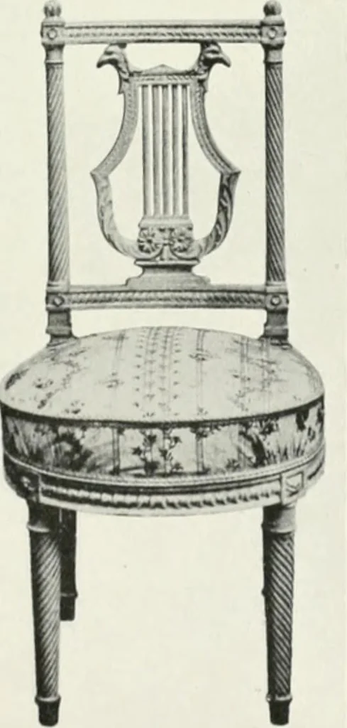 An illustration from Louis XVI furniture, 1913, leaf 270