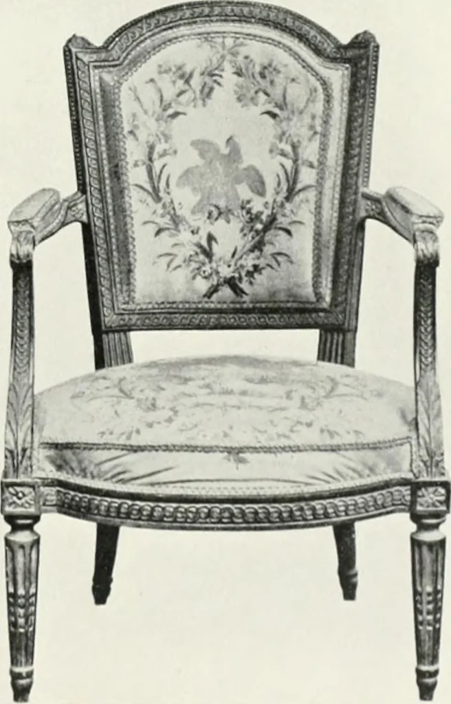 An illustration from Louis XVI furniture, 1913, leaf 270