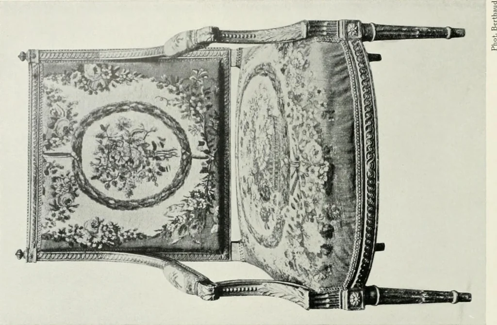 An illustration from Louis XVI furniture, 1913, leaf 271