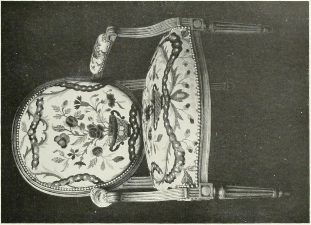 An illustration from Louis XVI furniture, 1913, leaf 272