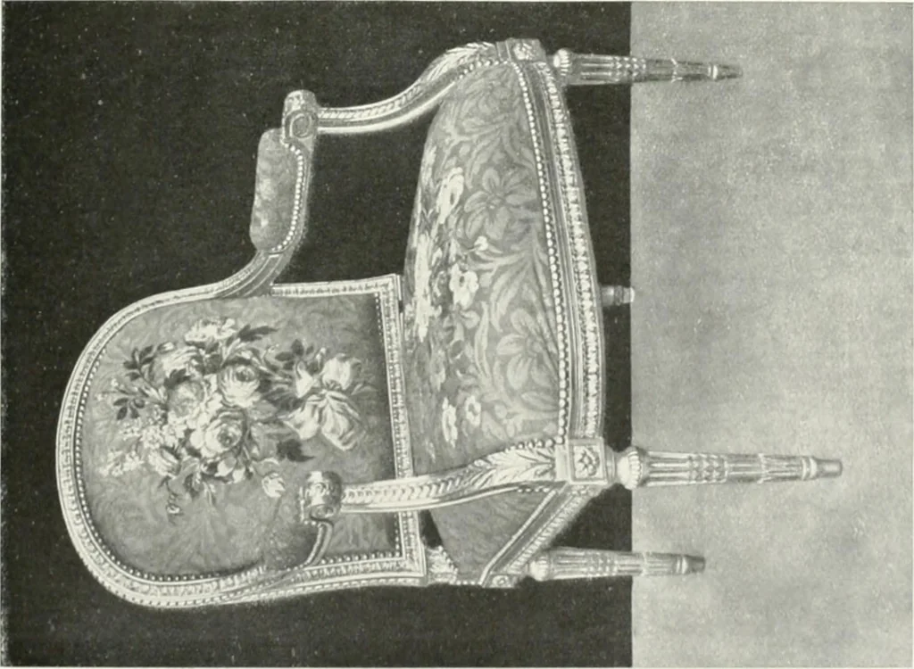 An illustration from Louis XVI furniture, 1913, leaf 272