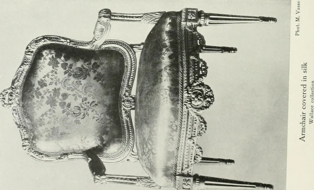 An illustration from Louis XVI furniture, 1913, leaf 275