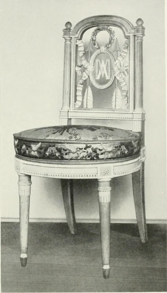 An illustration from Louis XVI furniture, 1913, leaf 277