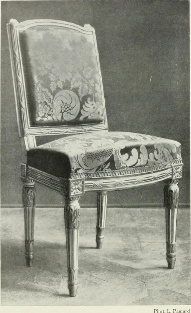An illustration from Louis XVI furniture, 1913, leaf 277