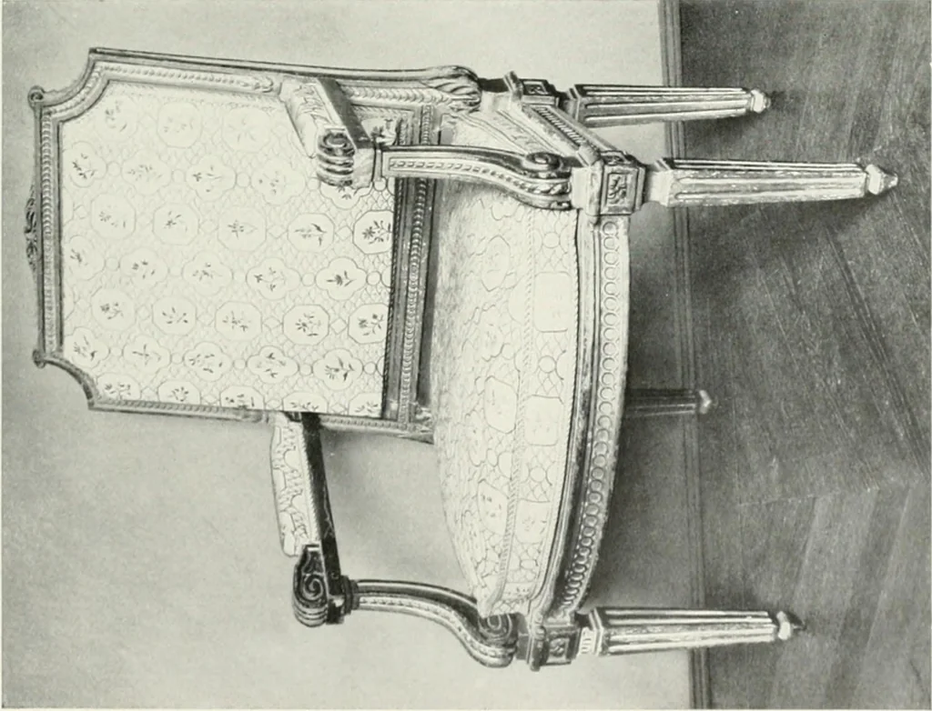 An illustration from Louis XVI furniture, 1913, leaf 278