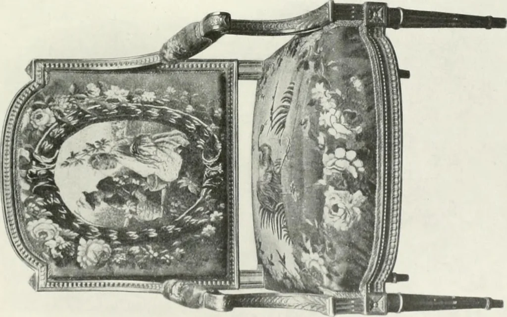 An illustration from Louis XVI furniture, 1913, leaf 282