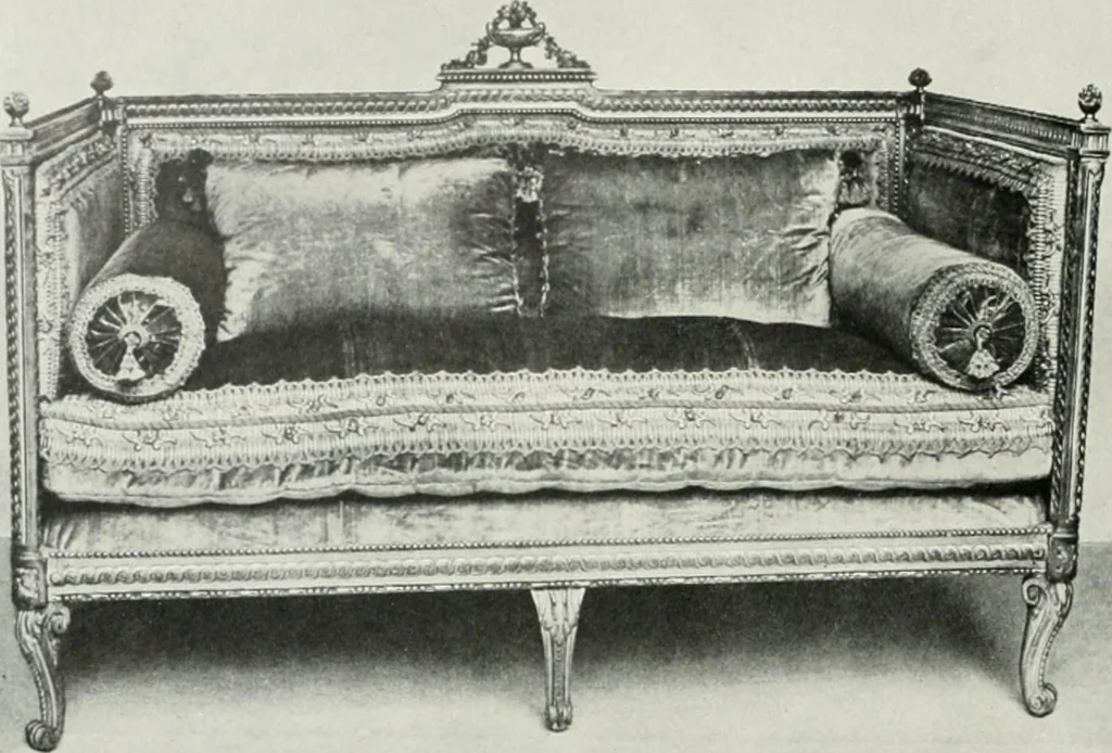 An illustration from Louis XVI furniture, 1913, leaf 283