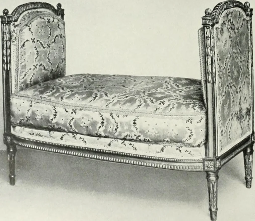 An illustration from Louis XVI furniture, 1913, leaf 283