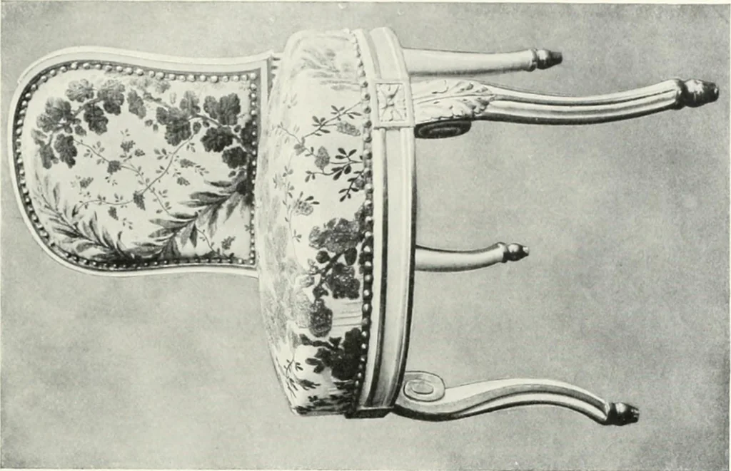 An illustration from Louis XVI furniture, 1913, leaf 284