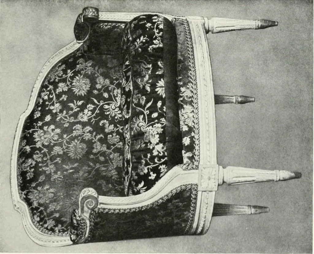 An illustration from Louis XVI furniture, 1913, leaf 284