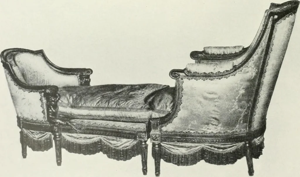 An illustration from Louis XVI furniture, 1913, leaf 285