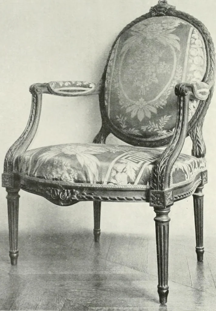 An illustration from Louis XVI furniture, 1913, leaf 286