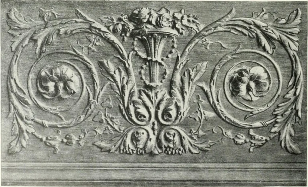 An illustration from Louis XVI furniture, 1913, leaf 287