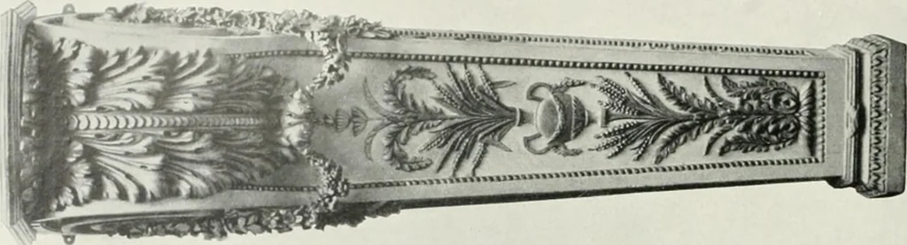 An illustration from Louis XVI furniture, 1913, leaf 291