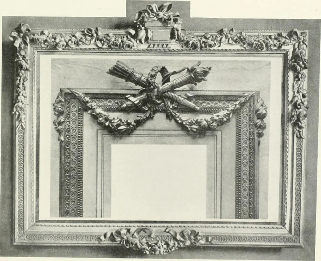An illustration from Louis XVI furniture, 1913, leaf 294