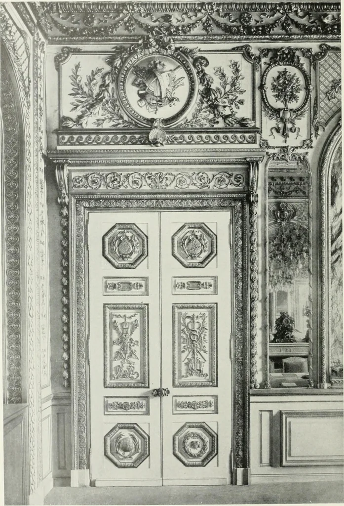 An illustration from Louis XVI furniture, 1913, leaf 33