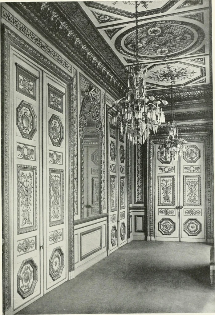 An illustration from Louis XVI furniture, 1913, leaf 34