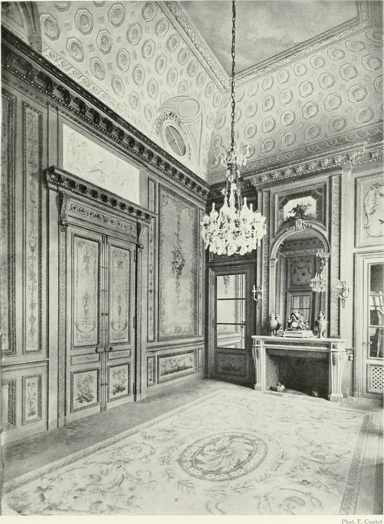An illustration from Louis XVI furniture, 1913, leaf 38