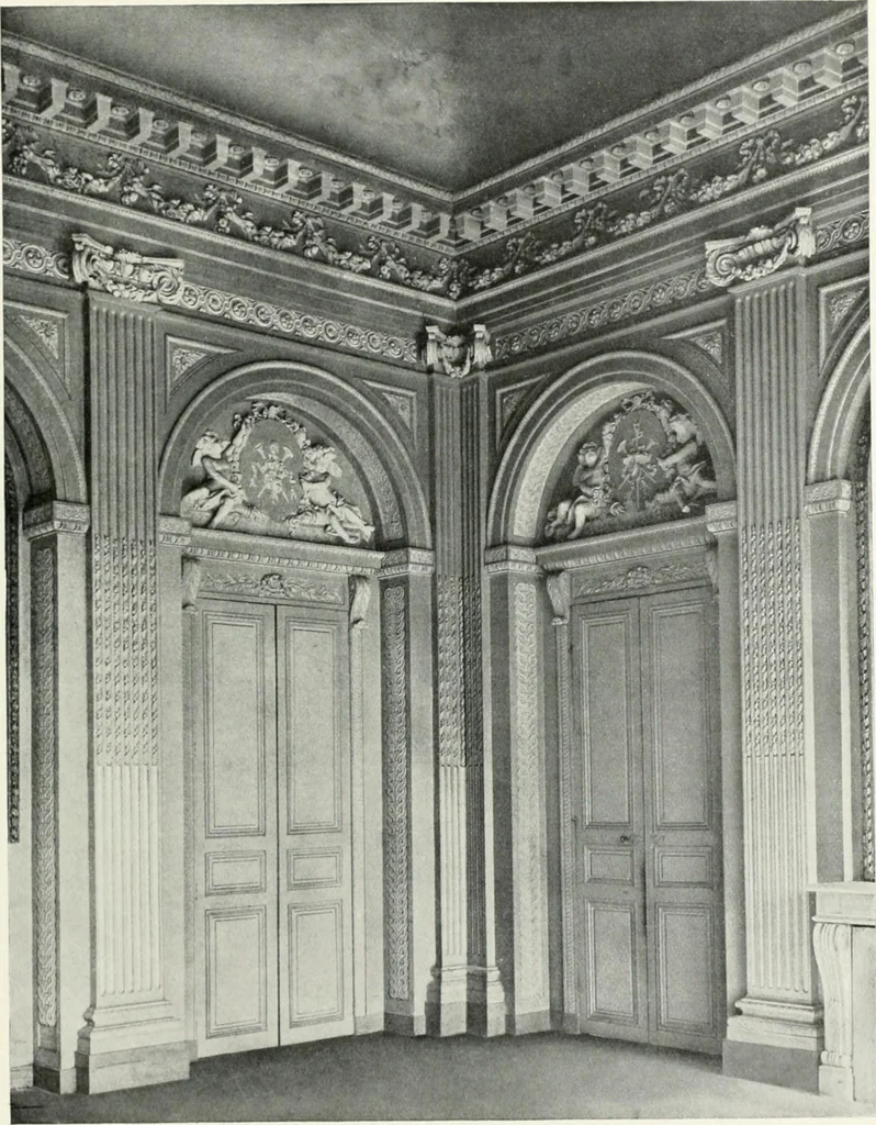 An illustration from Louis XVI furniture, 1913, leaf 40