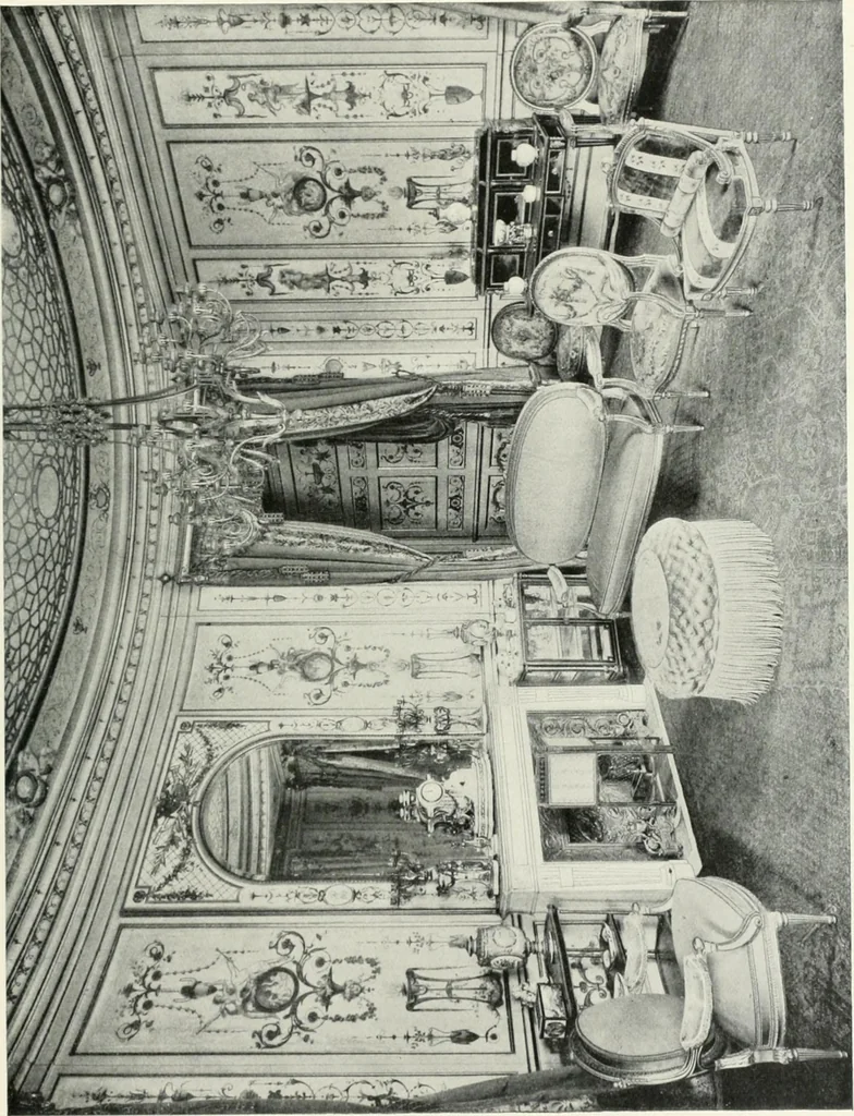 An illustration from Louis XVI furniture, 1913, leaf 50