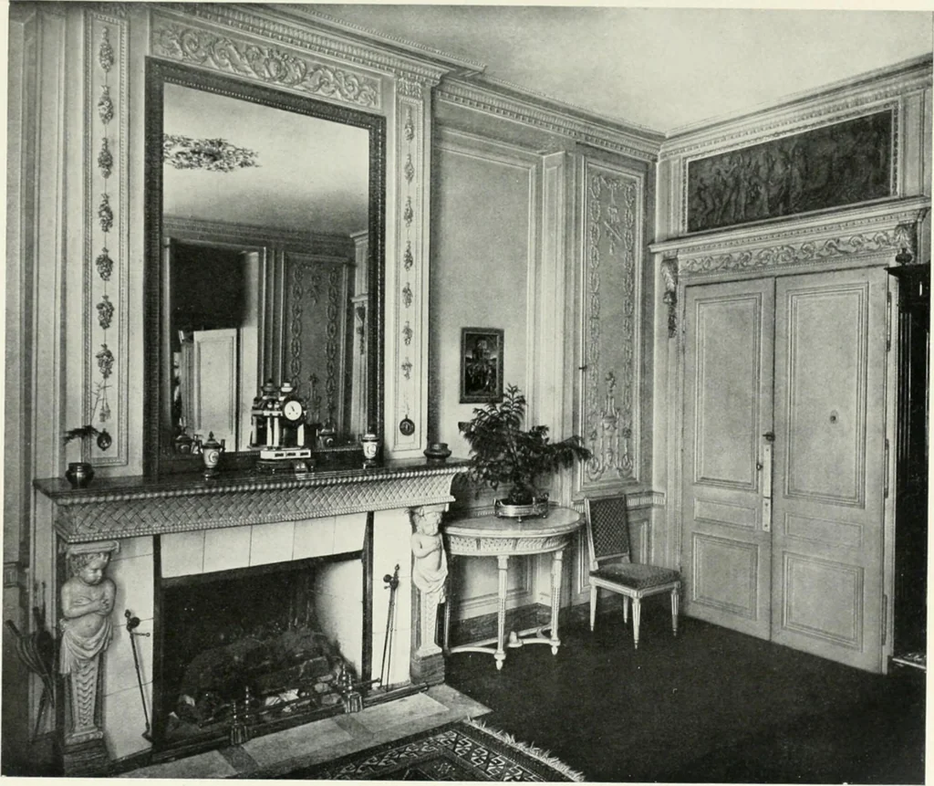 An illustration from Louis XVI furniture, 1913, leaf 54