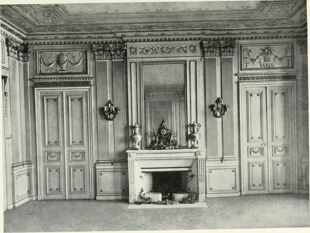 An illustration from Louis XVI furniture, 1913, leaf 58
