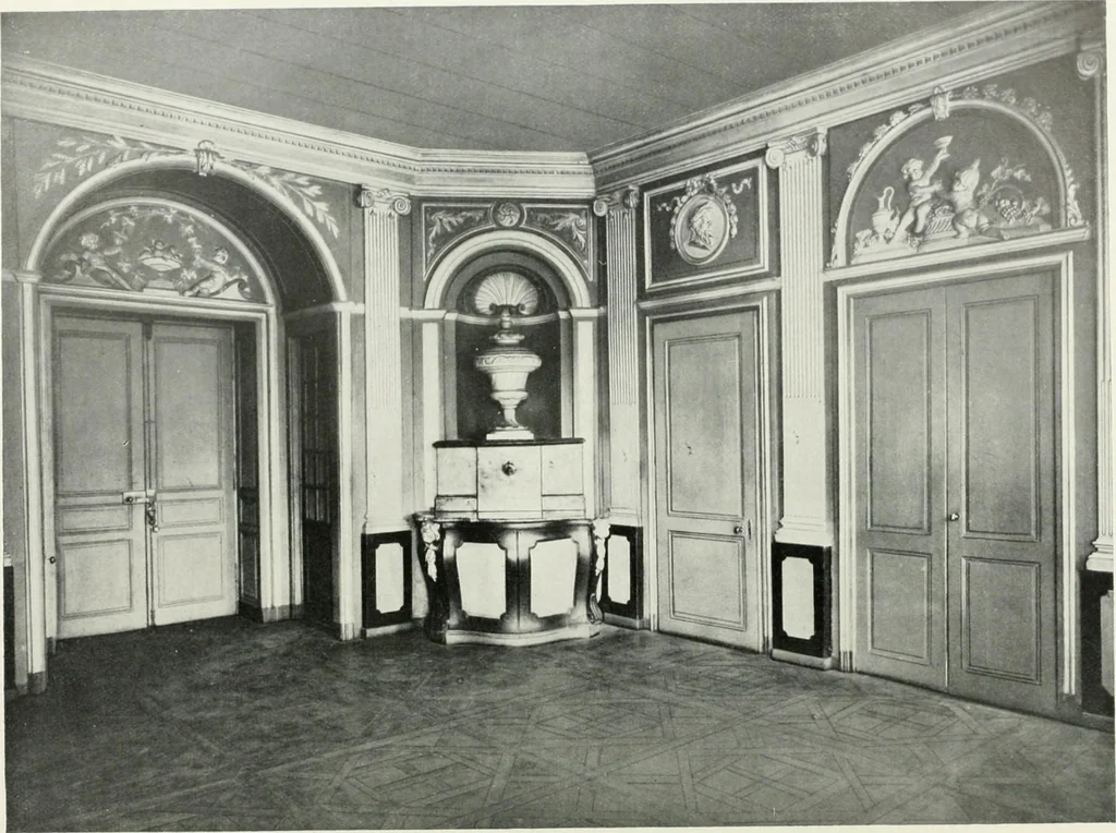 An illustration from Louis XVI furniture, 1913, leaf 61