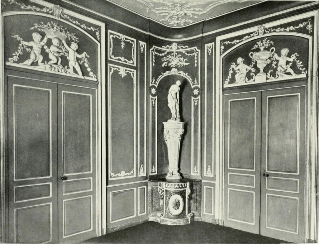 An illustration from Louis XVI furniture, 1913, leaf 62