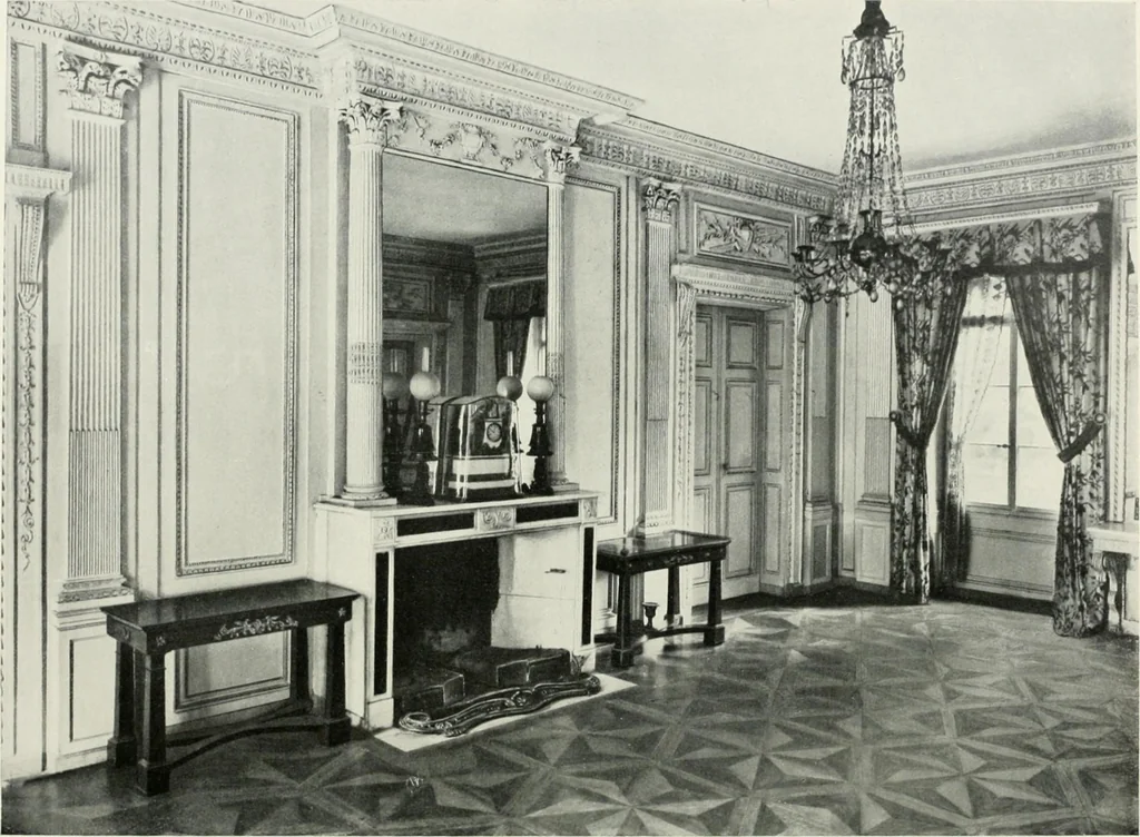 An illustration from Louis XVI furniture, 1913, leaf 63