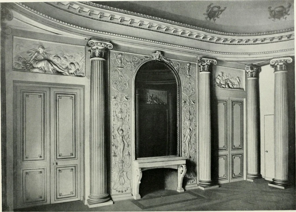An illustration from Louis XVI furniture, 1913, leaf 65
