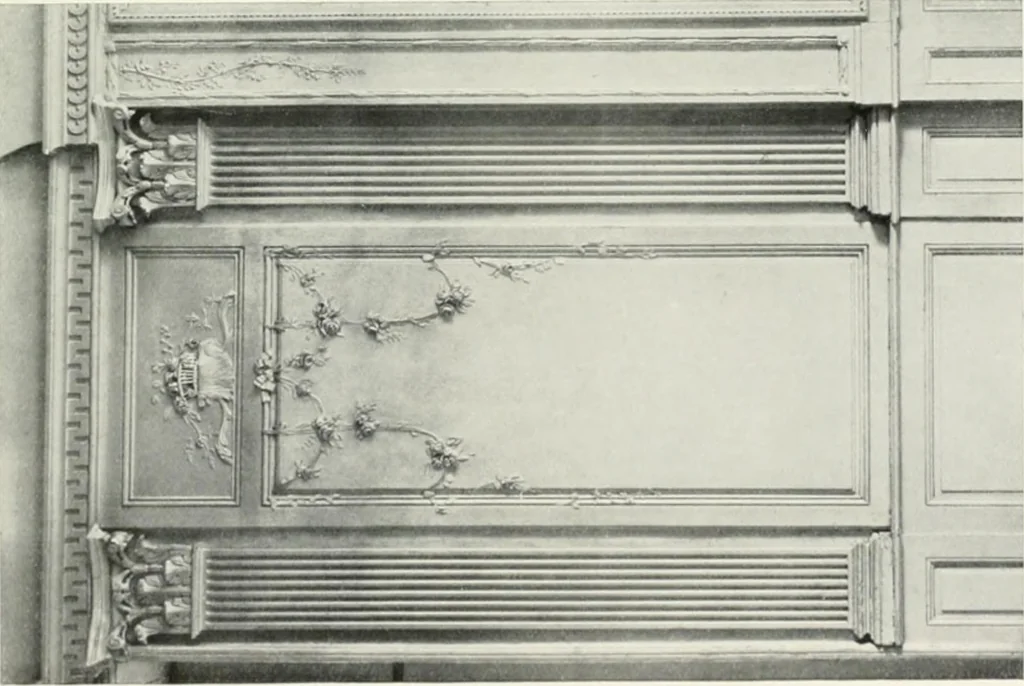 An illustration from Louis XVI furniture, 1913, leaf 68