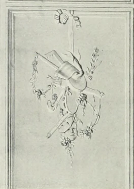 An illustration from Louis XVI furniture, 1913, leaf 69