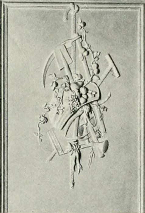 An illustration from Louis XVI furniture, 1913, leaf 69