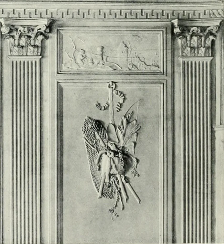 An illustration from Louis XVI furniture, 1913, leaf 69