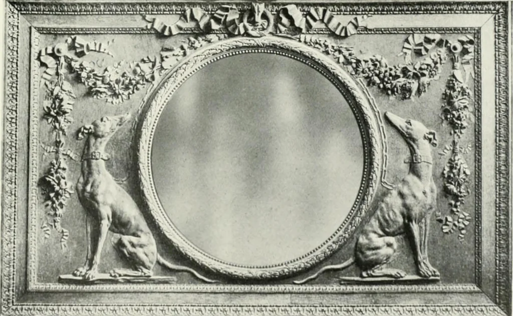 An illustration from Louis XVI furniture, 1913, leaf 72