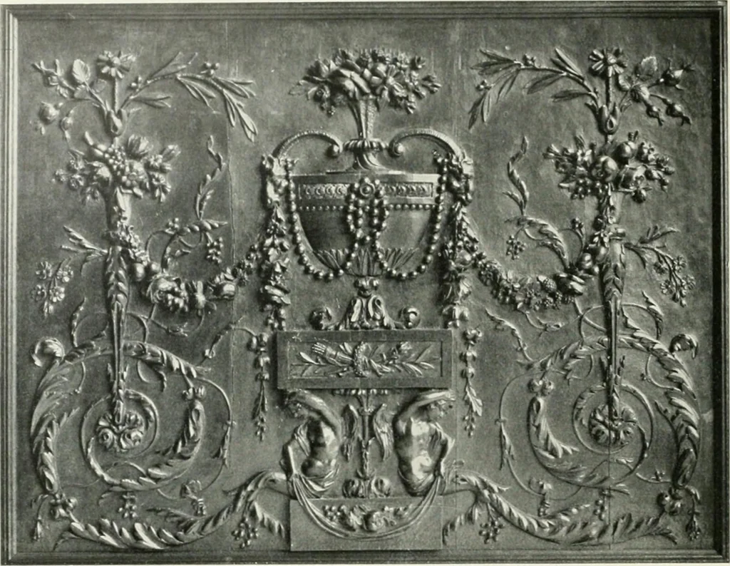 An illustration from Louis XVI furniture, 1913, leaf 73