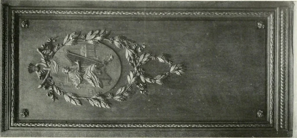 An illustration from Louis XVI furniture, 1913, leaf 74