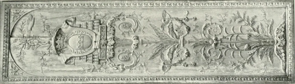 An illustration from Louis XVI furniture, 1913, leaf 74