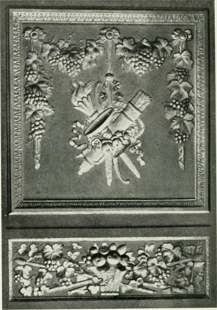 An illustration from Louis XVI furniture, 1913, leaf 75