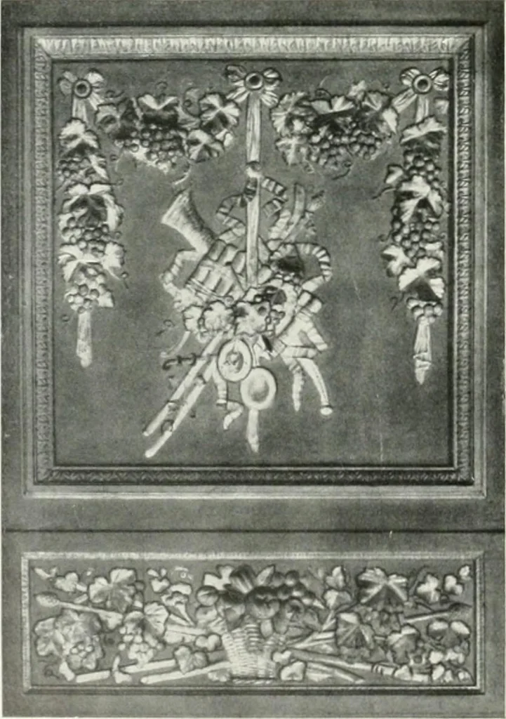 An illustration from Louis XVI furniture, 1913, leaf 75
