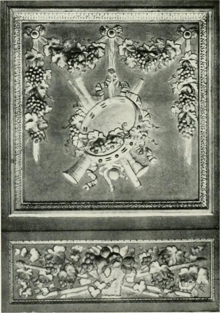 An illustration from Louis XVI furniture, 1913, leaf 75